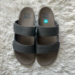 Reef Mens Cushion Tradewind Slide Sandal Gray New With Tags Size 13